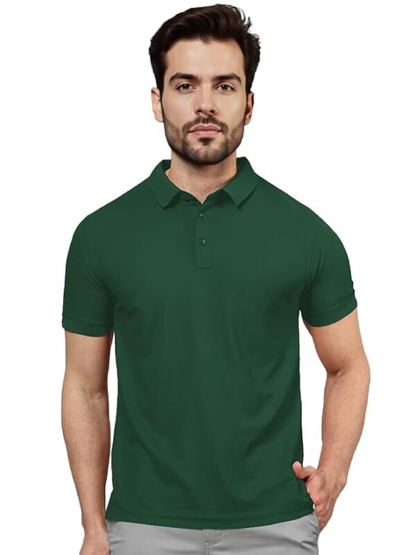 Freecultr Men's Polo T-Shirt | Pack of 1 | Solid Collar Half Sleeve Soft & Stylish Regular Fit